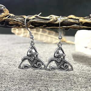 Boucles d’Oreilles Viking Loup "Bijou Nordique Mythologique"