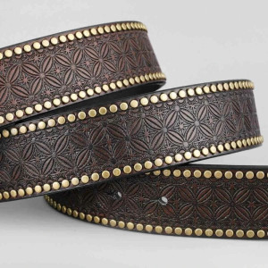 Détails Ceinture Tête de Mort Western « Longhorn Hors-la-Loi »
