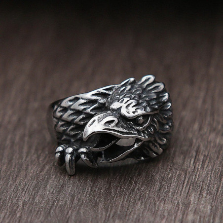 Avant Bague Tête de Mort « Aigle Sauvage »