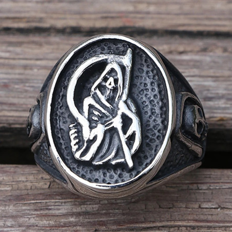 Avant Bague Tête de Mort « La Grande Faucheuse »