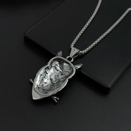 Vue Arrierre Pendentif Tête de Mort Hibou Calavera