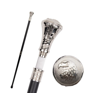 Canne Goth Rock Tête d'Aigle "Silver Eagle Totem"
