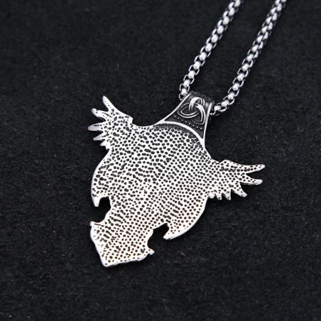 Vue Arrierre Pendentif Viking Heaume de Terreur et Corbeaux d’Odin