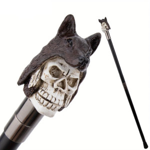 Avant Canne Tête de Mort Loup "Wolf Spirit Shaman"