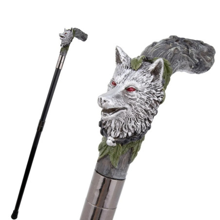 Canne Tête de Loup Gris de la Forêt