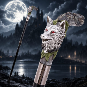 Canne Tête de Loup Gris de la Forêt