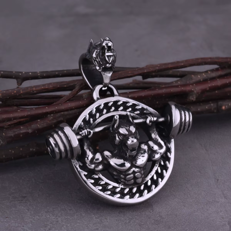 Magnifique Collier Tête de Mort « Le Démon de la Fonte »