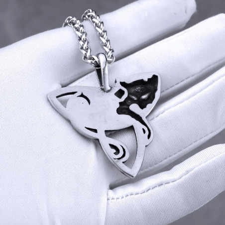 Vue Arrierre Pendentif Loup Celtique Triquetra
