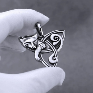 Pendentif Loup Celtique Triquetra