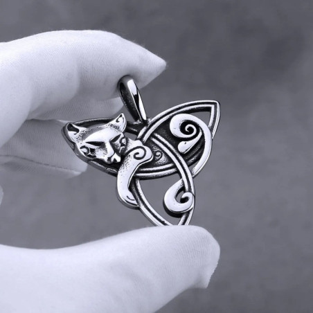 Pendentif Loup Celtique Triquetra