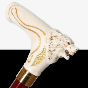 Canne Tête de Lion à Crinière d'Or - 2 couleur au choix