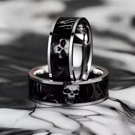 Avant Bague Tête de Mort « Crânes des Ténèbres »