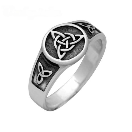 Vue de Face Bague Viking "L’Alliance du Destin"