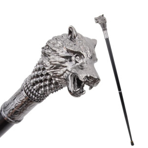 Canne Tête de Loup Alpha Argenté