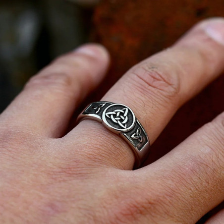 Vue portee Bague Viking "Héritage du Futhark"