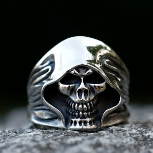 Avant Bague Tête de Mort « Faucheuse des Ténèbres »