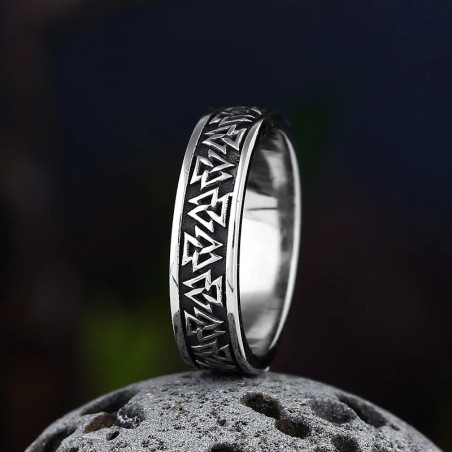 Bague Viking Valknut & Runes