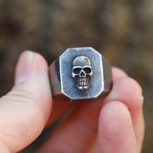 Bague Tête de Mort « Sceau du Crâne »