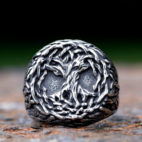 Avant Bague Viking Racine d'Asgard