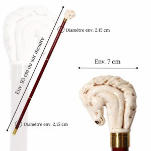 Dimensions Canne Tête de Cheval Pur-Sang Impérial