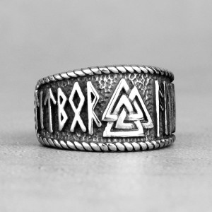 Avant Bague Viking "Écorce Éternelle"