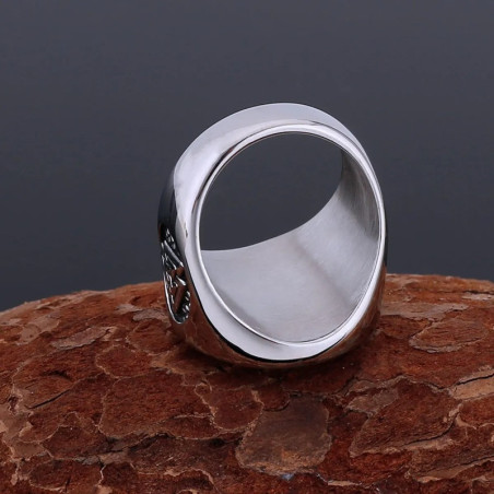 Vue Arrierre Bague Viking Bouclier de Midgard