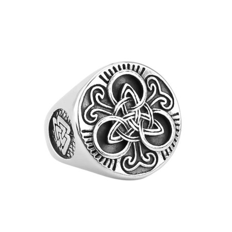 Vue generale Bague Viking Bouclier de Midgard