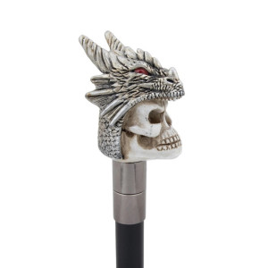 Canne Tête de Mort Crâne du Dragon Ancestral