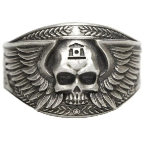 Magnifique Bague Tête de Mort « Crâne Ailé »
