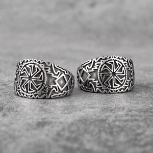 Bague Viking "Roue de Kolovrat"