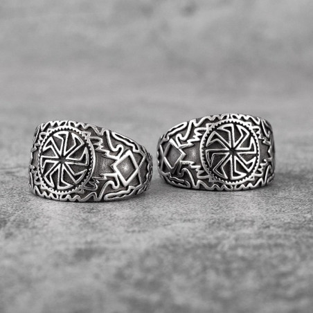 Bague Viking "Roue de Kolovrat"