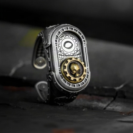 Avant Bague Tête de Mort « Crâne Mécanique de Mars »