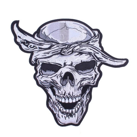 Écusson Tête de Mort avec Bandana - 20x21.5cm