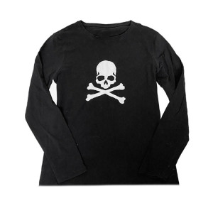 T-Shirt Manches Longues Tête de Mort Femme " L’Ame Pirate "
