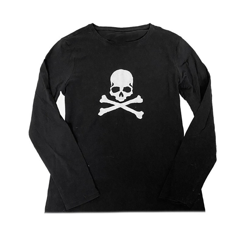 T-Shirt Manches Longues Tête de Mort Femme " L’Ame Pirate "