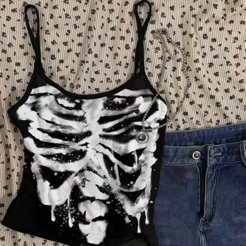 Débardeur Tête de Mort Femme « Squelette Nocturne »