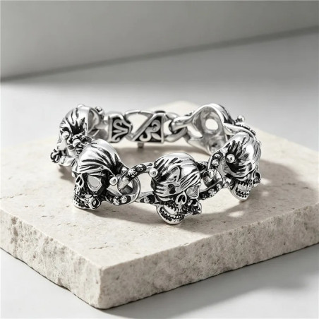 Bracelet Tête de Mort « La Horde des Damnés »