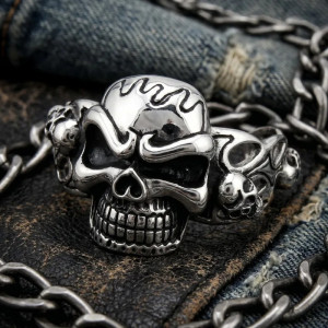 Avant Bracelet Tête de Mort « Le Rictus du Démon »