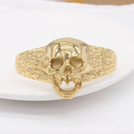 Bracelet Tête de Mort « Le Hurlement des Enfers »  Couleur Or