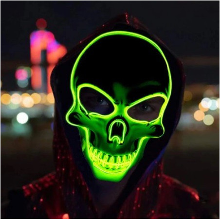 Masque Lumineux Tête de Mort