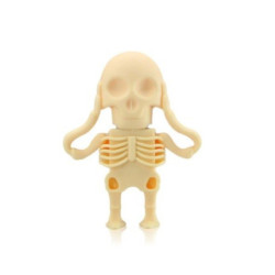 Magnifique Clé USB Tête de Mort couleur blanc