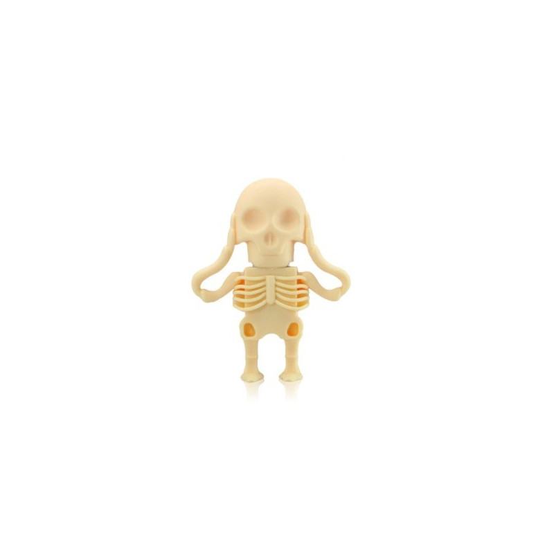 Magnifique Clé USB Tête de Mort couleur blanc