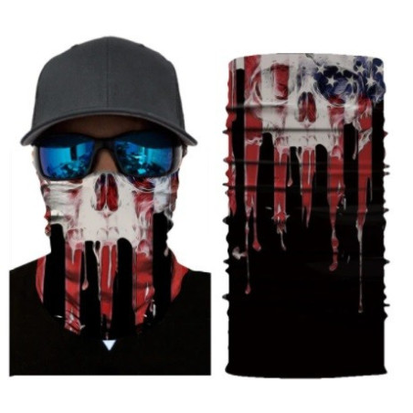 Tour de Cou Tête de Mort USA Skull - modèle 2