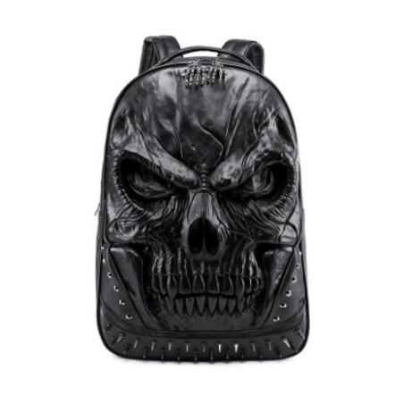 Sac à Dos Tête de Mort Clouté en Cuir