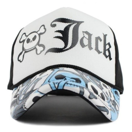 Casquette Tête de Mort M. Jack couleur blanc