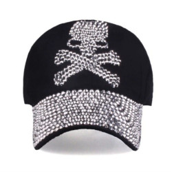 Casquette Tête de Mort Strass