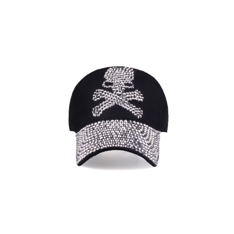 Casquette Tête de Mort Strass