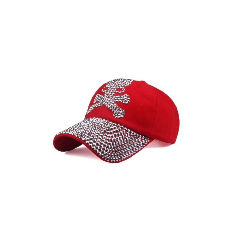 Casquette Tête de Mort Strass pour femme