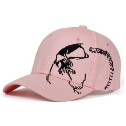 Casquette Tête de Mort Démon Couleur  Rose