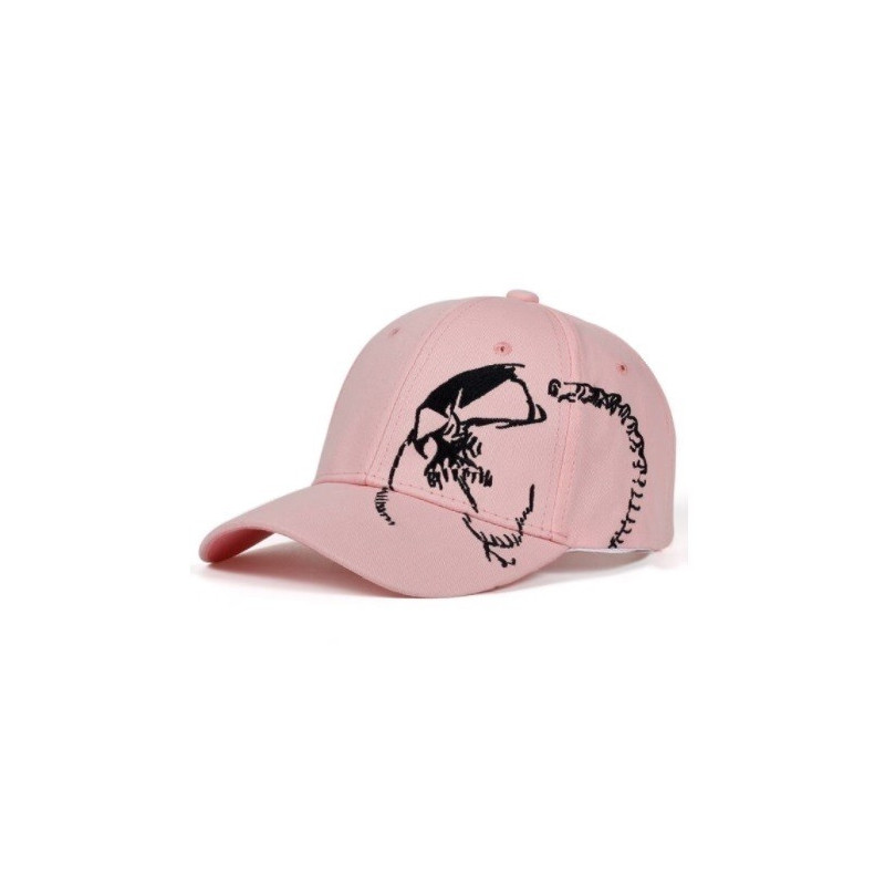Casquette Tête de Mort Démon Couleur  Rose
